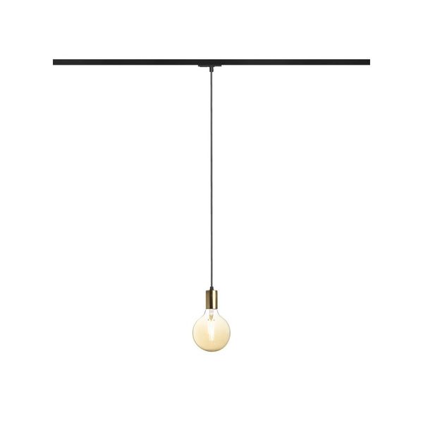 ARAQ for 1-circuit tracks pendant brushed brass/black 230V LED E27 15W image 1