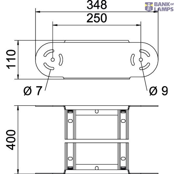 Adjustable bend element for cable ladder 110x400 Steel Hot-dip galvani image 2