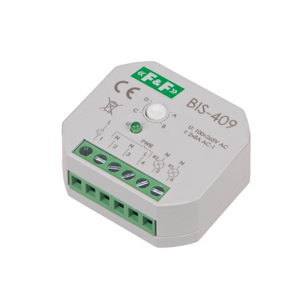 Bistable relay, 4 functions, flush-mounted, two control circuits image 3