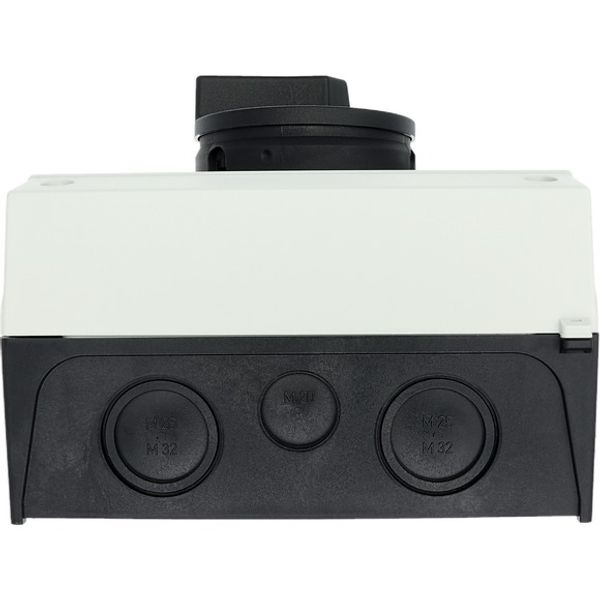 P3-63/I4/SVB-SW/HI11 Main switch, P3, 63 A, surface mounting, 3 pole, 1 N/O, 1 N/C, STOP function, With black rotary handle and locking ring, Lockable in the 0 (Off) posit image 14