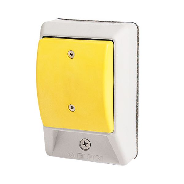 Palm switch, momentary, yellow dome button, without enclosure image 1