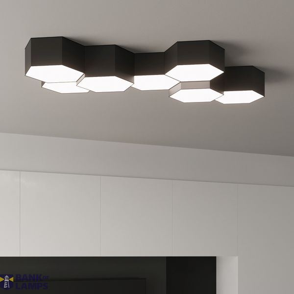 CEILING LAMP SUNDE 11 BLACK E27 2X60W IP20 image 5