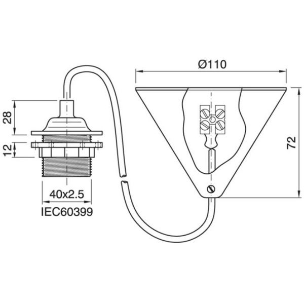 Suspension TP E27 80CM Black image 2