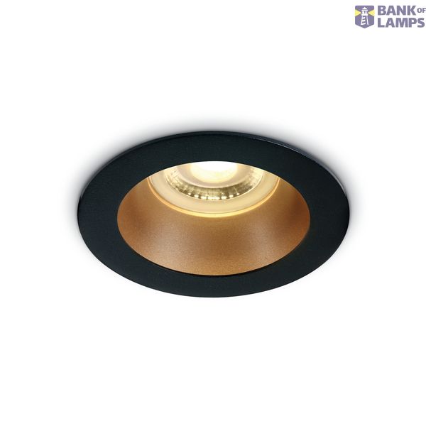 BLACK GU10 10W BRASS REFLECTOR DARK LIGHT image 1