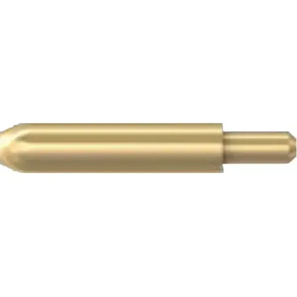2 mm plug, solder pin, gold, 42.0060 image 1
