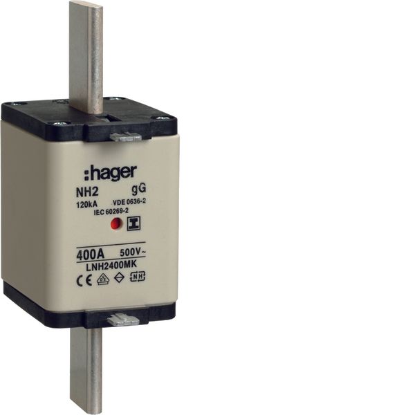 NH2-Fuse-link 400A 500V gG twin-Indicator insulated gripping lugs image 1