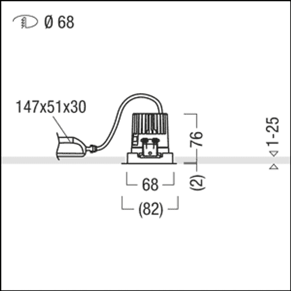 PANOS INF R68WW 11W 940 LDO AL TL - LED ceiling-recessed luminaire image 3