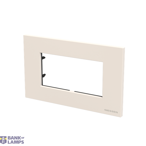 Frame - 1-gang / 4-modules - Niessen logo - White image 2