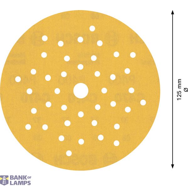 EXPERT C47 Sandpaper with multihole for Random Orbital Sanders 125 mm, G 4 5-pc image 2