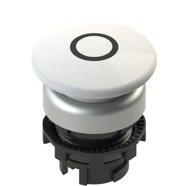 Illuminated white mushroom pushbutton, with marking image 1