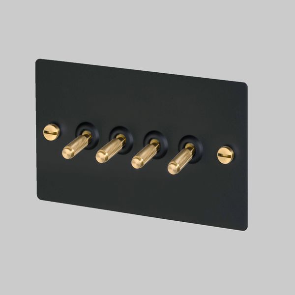4G TOGGLE / CROSS / BLACK / BRASS image 1