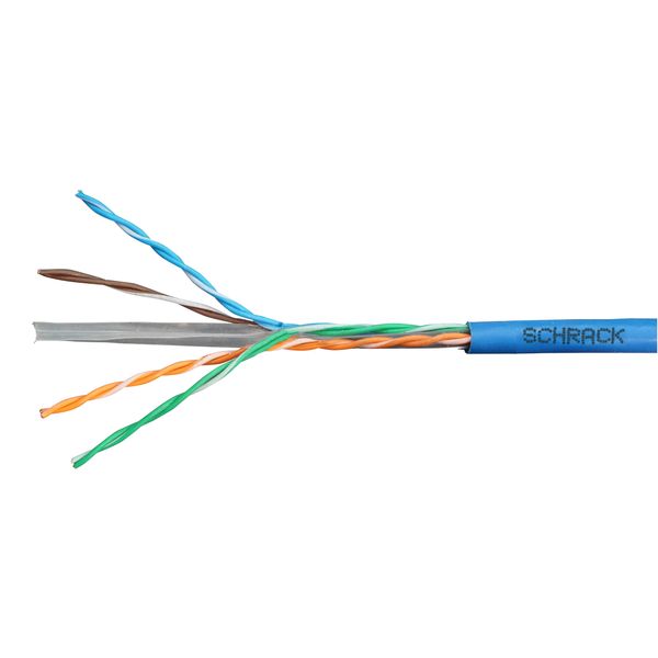 U/UTP Cable Cat.6, 4x2xAWG23/1, 300MHz, PVC, Eca, blue (The price is shown without markup on metals. Request a quote for accurate information) image 1