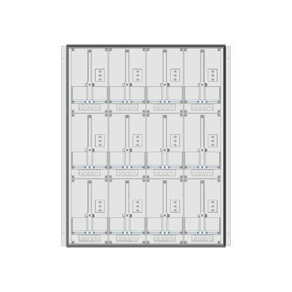 Meter box insert 3-rows, 12 meter boards / 24 Modul heights image 1