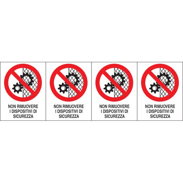 Adhesive label - Dimensions: 250 x 80 mm image 1