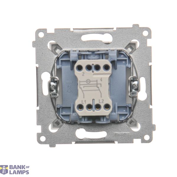 5 gang frame for plasterboard box, Gold matt, metalic image 1