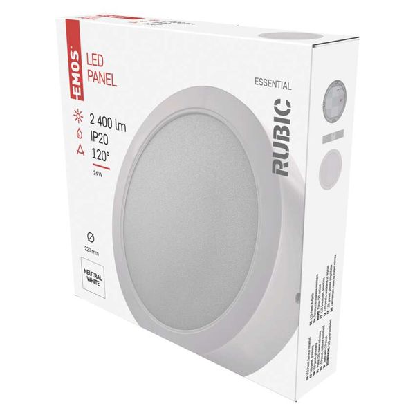 LED surface luminaire RUBIC, round, white, 24W, neutral white image 1
