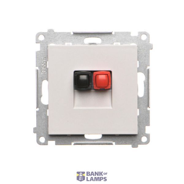 Loudspeaker socket, module, light gray matt image 1