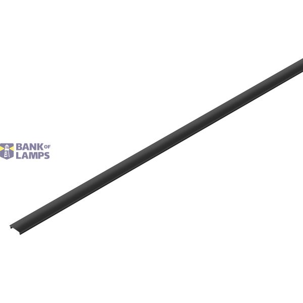 48V TRACK track cover, 26mm, for mounting track deep and mounting track, 2m, black image 1