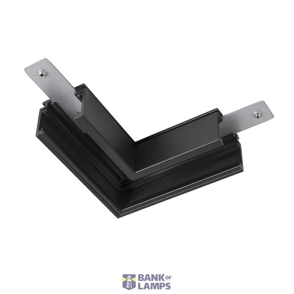 L-connector mechanical, 48V TRACK, for mounting track standard, left, black image 1
