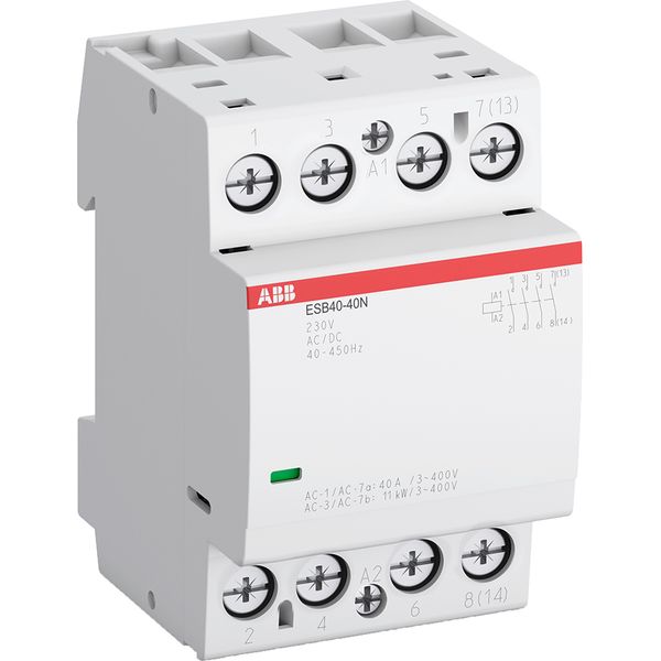 ESB40-40N-04 Installation Contactor (NO) 40 A - 4 NO - 0 NC - 110 V - Control Circuit 400 Hz image 2