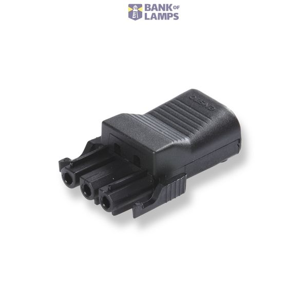 Coupler 3p socket str-rel, narrow, blk image 2