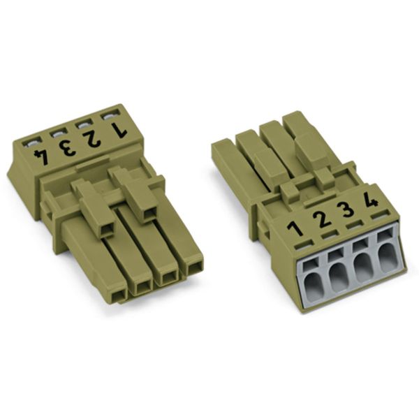 Socket 4-pole Cod. B light green image 2