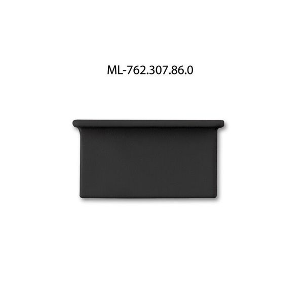 End cap for VK without hole, black color, 1 pc image 1