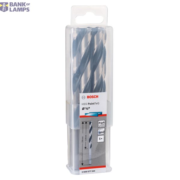 HSS Twist Drill Bit PointTeQ 1/2", 5 pcs. image 2