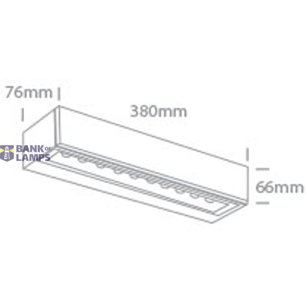 ANTHRACITE WALL 2x10W WW IP65 230V image 2