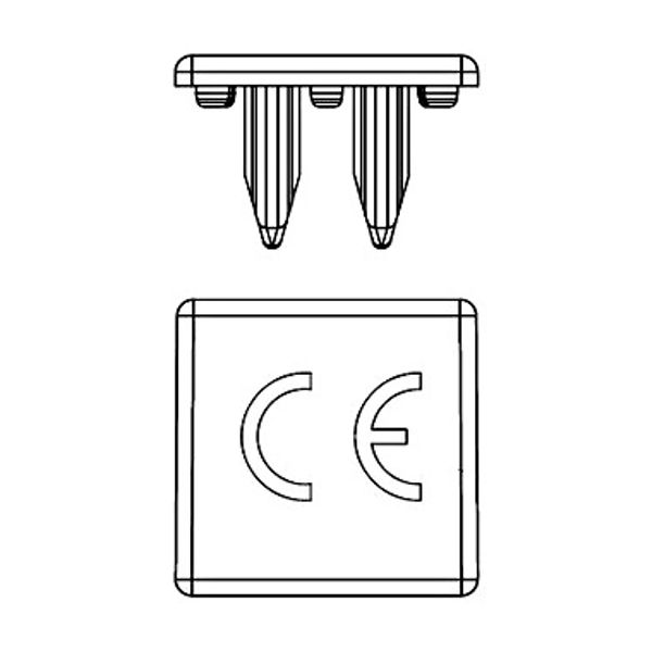 Busbar end-cap 3-pole, 10mmý image 1
