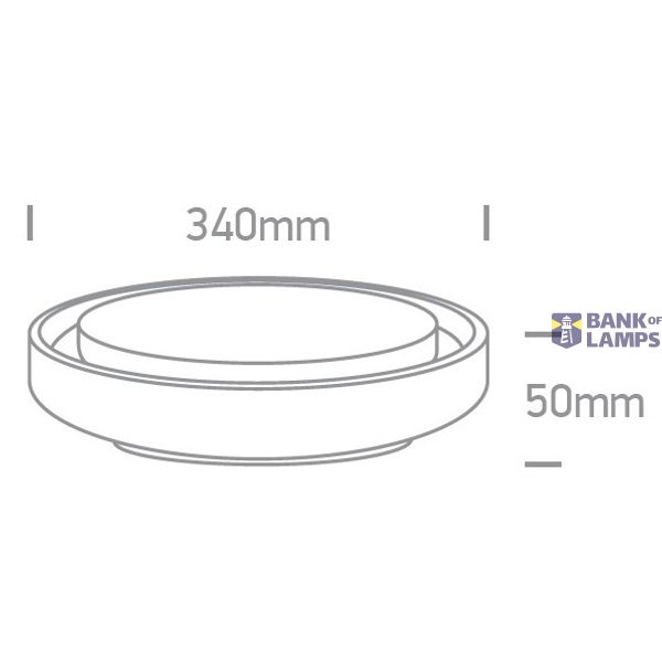WHITE PLAFO 30W WW IP54 230V image 3