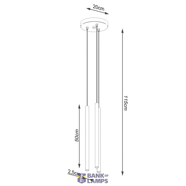 PASTELO 3P GOLD HANGING LAMP G9 3X8W IP20 image 4