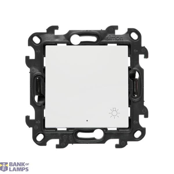 Light push button with indicator light, (module), Simon 24, IP20/IP44, 10AX, 10A, white image 1