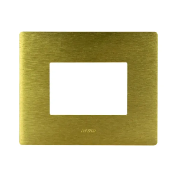 S44 ALUMINUM PLATE, GOLD COLOR - WITHOUT FINISHING FRAME - 3 MOD. image 1