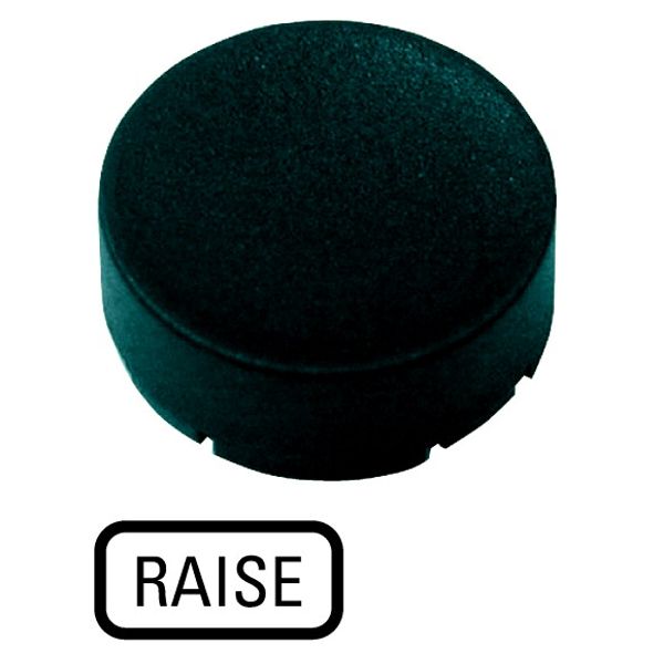 M22-XDH-S-GB17 Button plate, raised black, RAISE image 1