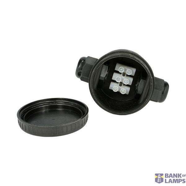 Surface-mounted installation box PI-M666, 3P, IP66, threaded cover, cable diameter 5-9mm, color: black image 1