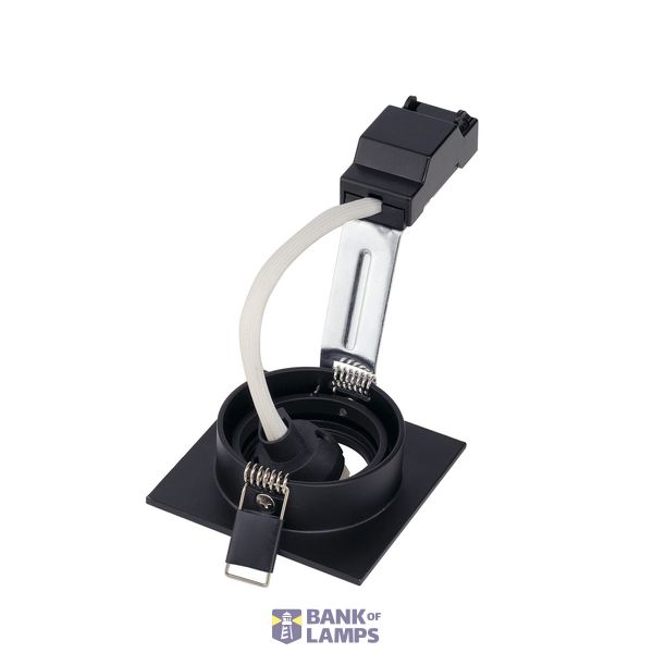 NEW TRIA 68 GU10 SQUARE downlight, matt black, max. 50W, incl. clip springs image 3