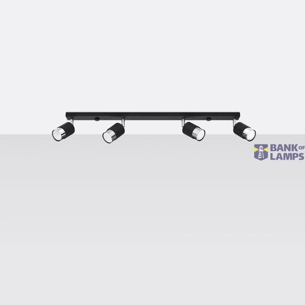 CEILING LAMP NERO 4 BLACK/CHROME GU10 4X40W IP20 image 9