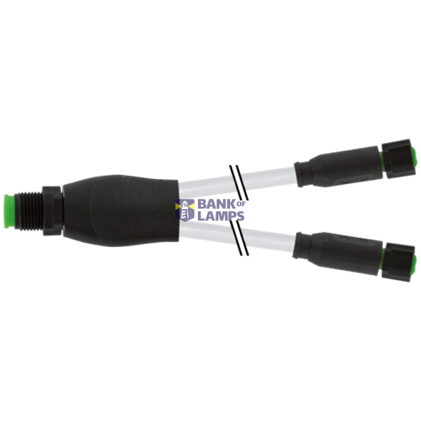Y-Distributor M12 male / M12 female 0° A-cod. Lite PVC 3x0.34 gy 0.3m image 3