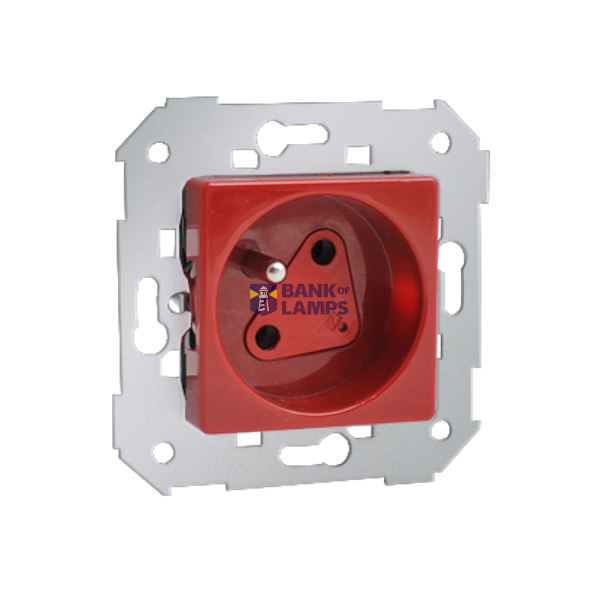 DATA single socket outlet with socket access element, red, 16A image 1