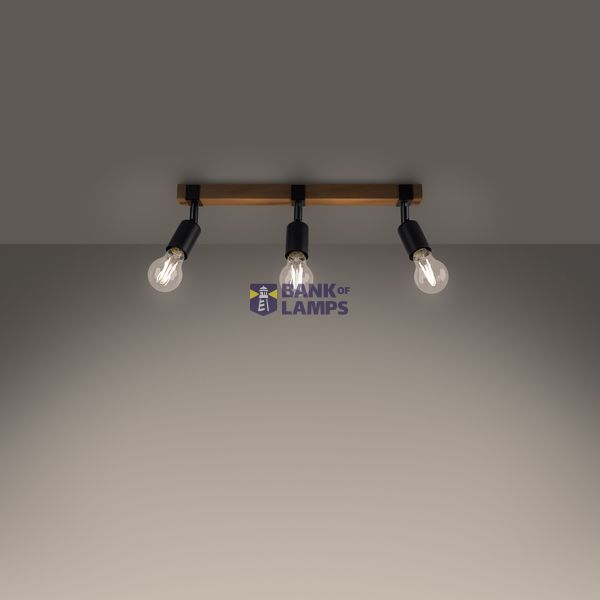 CEILING LAMP ZUCA 3 BLACK E27 3X15W IP20 image 7
