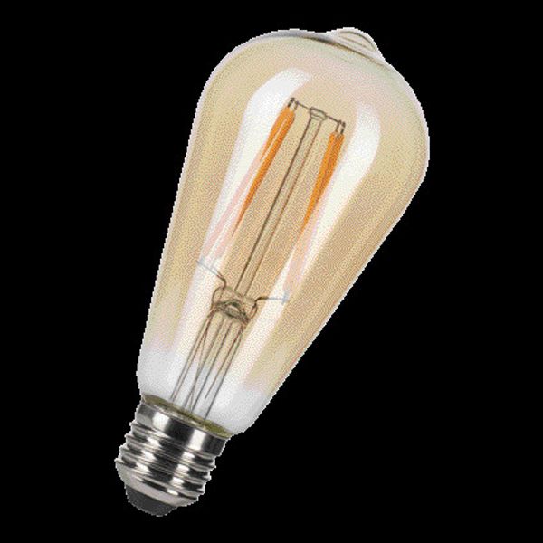 LED Filament ST64 E27 240V 8W 2200K Gold Dimm image 2