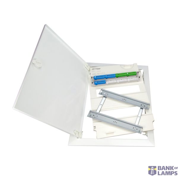 Frame with door and insert for KVM flat 2-row, 24/28MW image 1