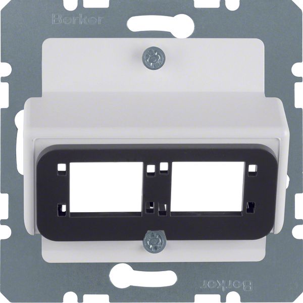 Centreplate f. Reichle&De-Massari double module, com-tech, p.white mat image 1