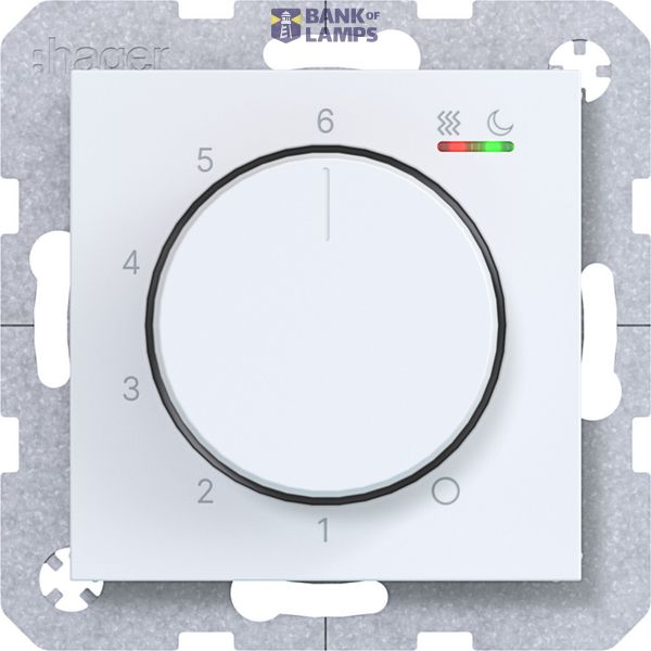 Room thermostat, heating/cooling, A.x/C.x, matte light white image 1