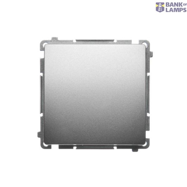 Single switch, (module), 16AX, Screw, satin, metallized image 1