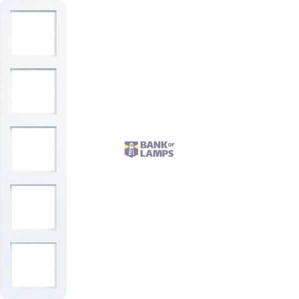 Cover frame 5-way, C.1, matte light white image 1