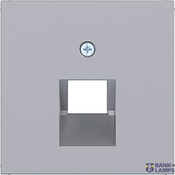 Central PL data socket single, angled output, A.x/C.x, titanium image 1