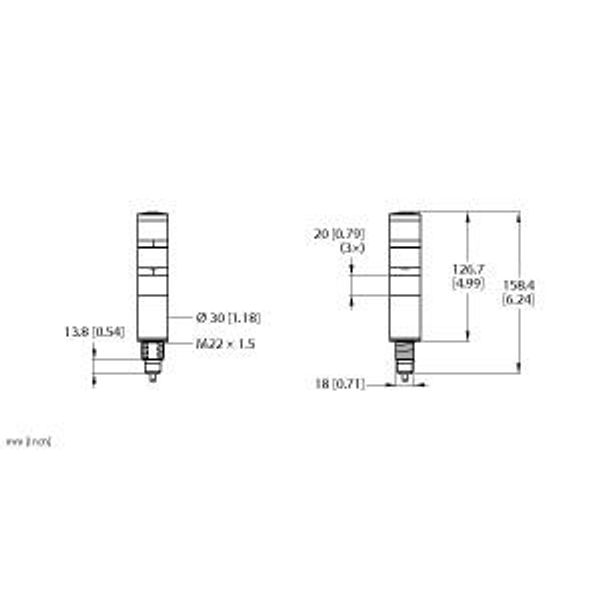 LED Signal Light Tower Light   TL30BGYRXXNXC1 image 1