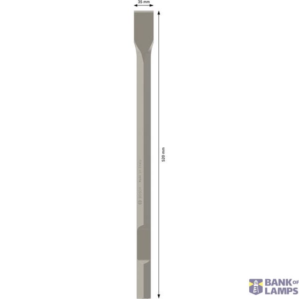 Flat chisel, 28-mm hex shank 520 x 36 mm image 2